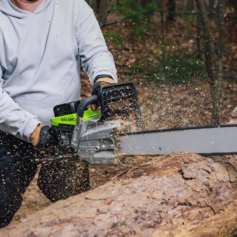 Best Battery-Powered Chainsaw Overall: Greenworks Commercial 82V 28-inch H.O.G.