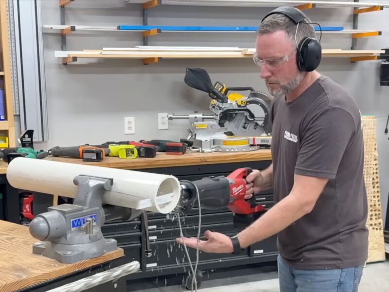 Milwaukee M18 Fuel Super Sawzall Cutting PVC Pipe