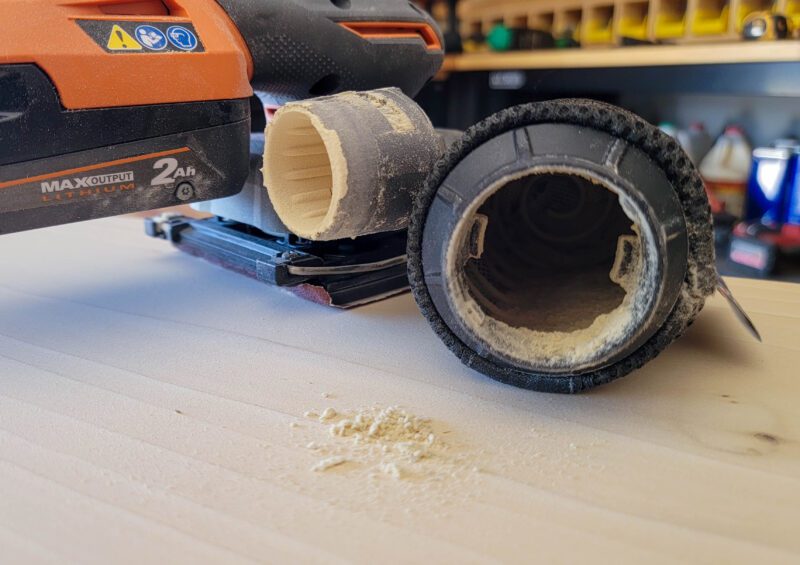 Ridgid SubCompact 1/4-Sheet Sander Dust Collection